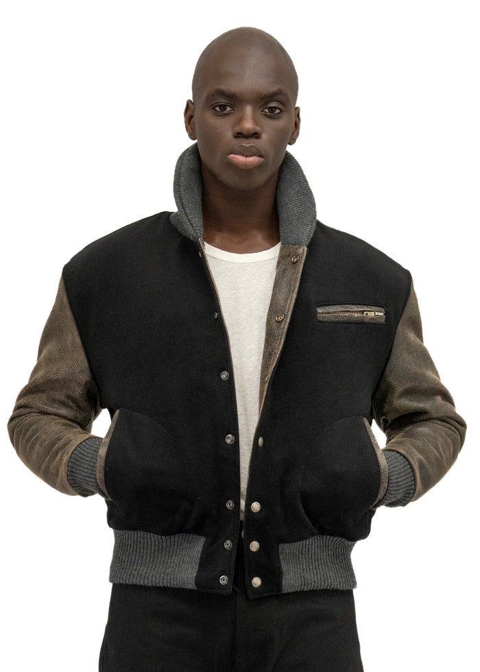RIDER WOOL LEATHER JACKET
