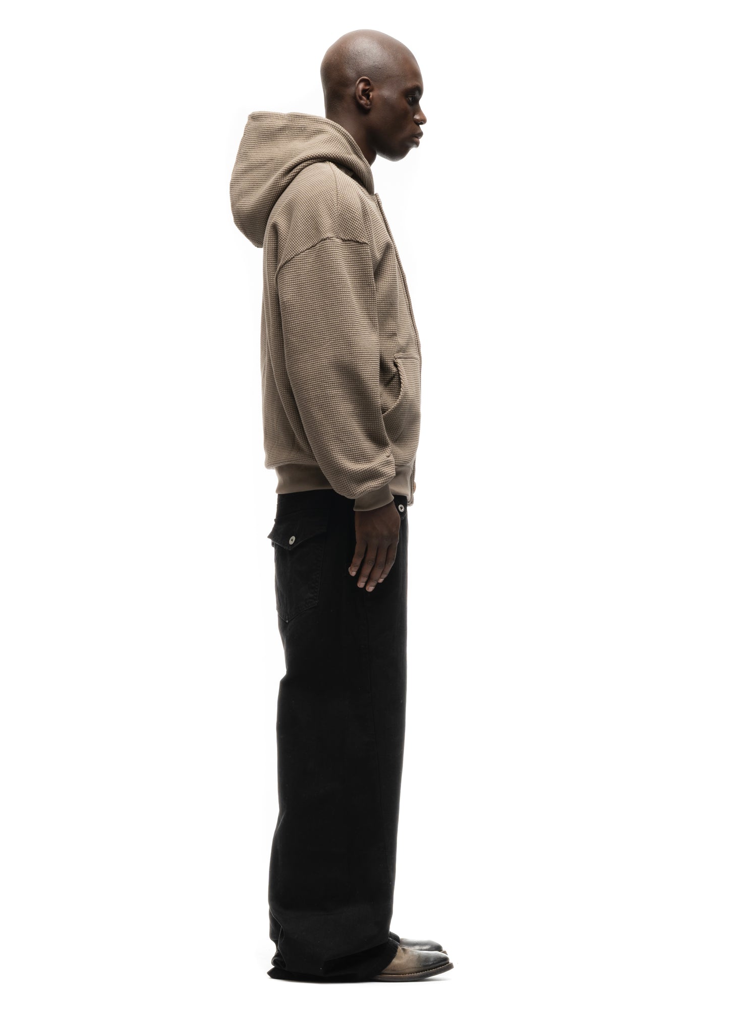 BUTTON KNIT COTTON JACKET LIGHT GREY/GREEN