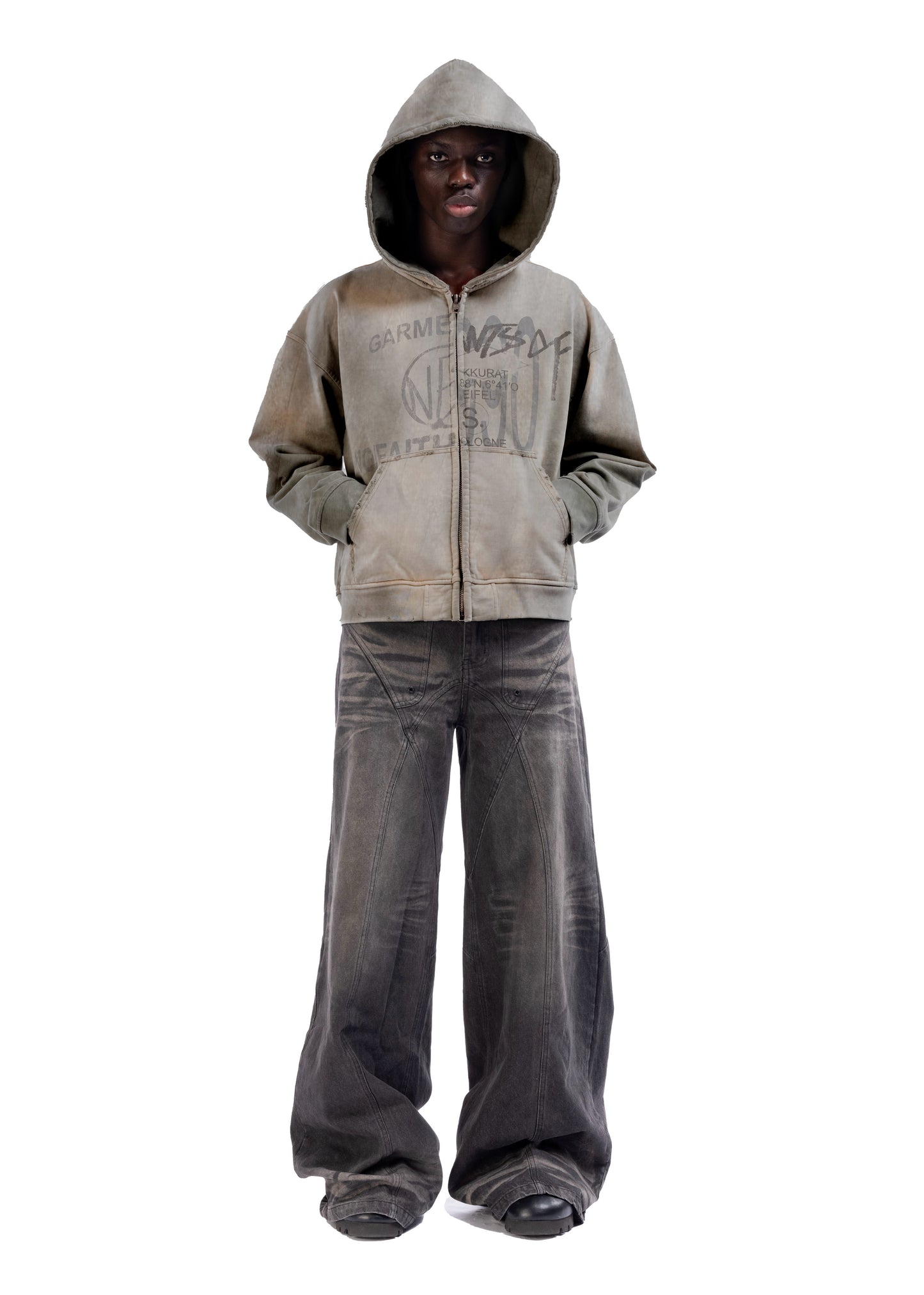SPLIT ZIP JACKET USED LIGHT GREEN