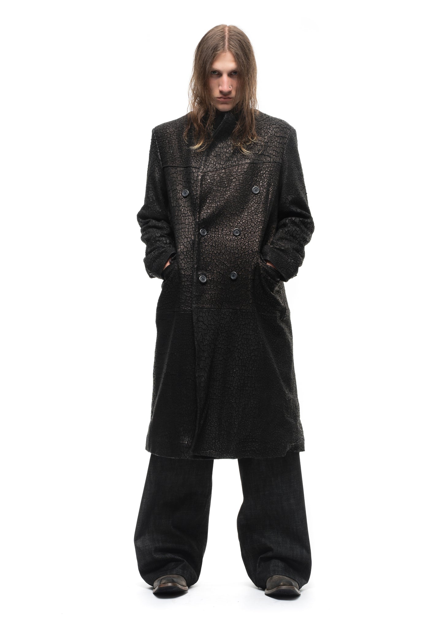 DRIED OCEAN LEATHER COAT