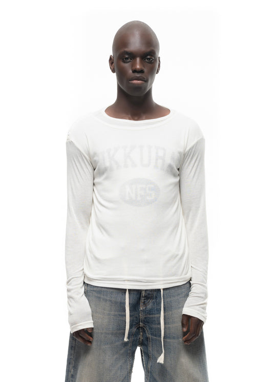 ZIKKURAT DOUBLE-LAYERED LONGSLEEVE WHITE