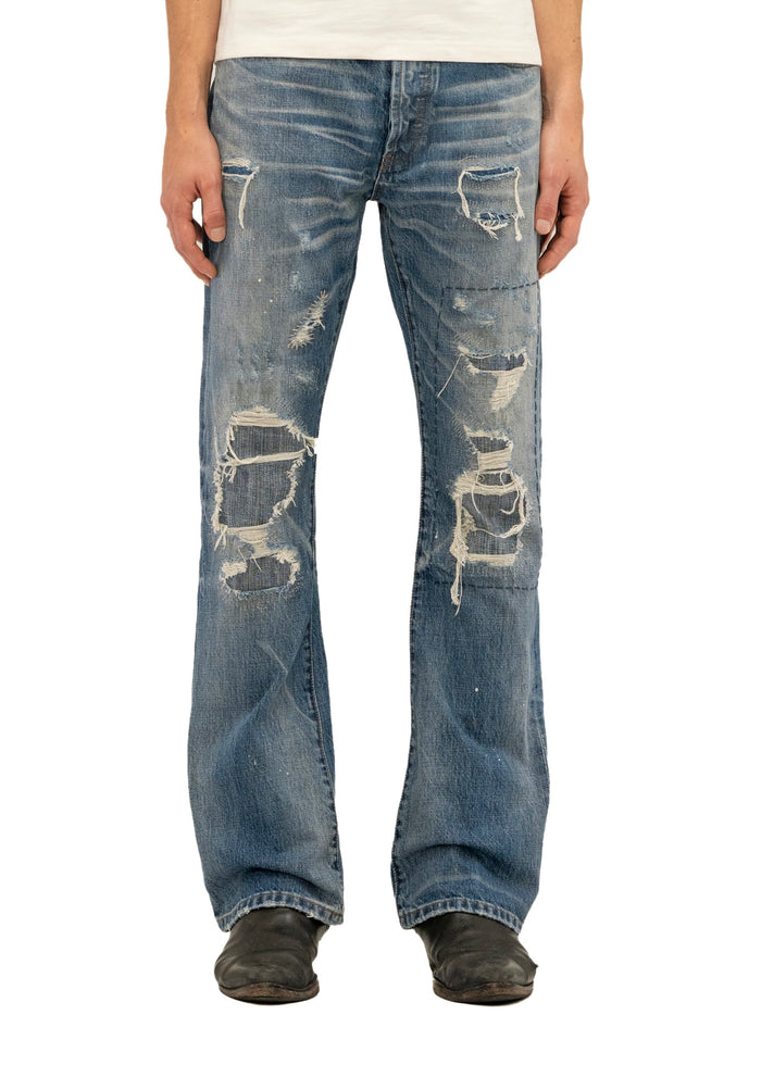 HAND REPAIRED SELVEDGE FITTED BOOTCUT DENIM