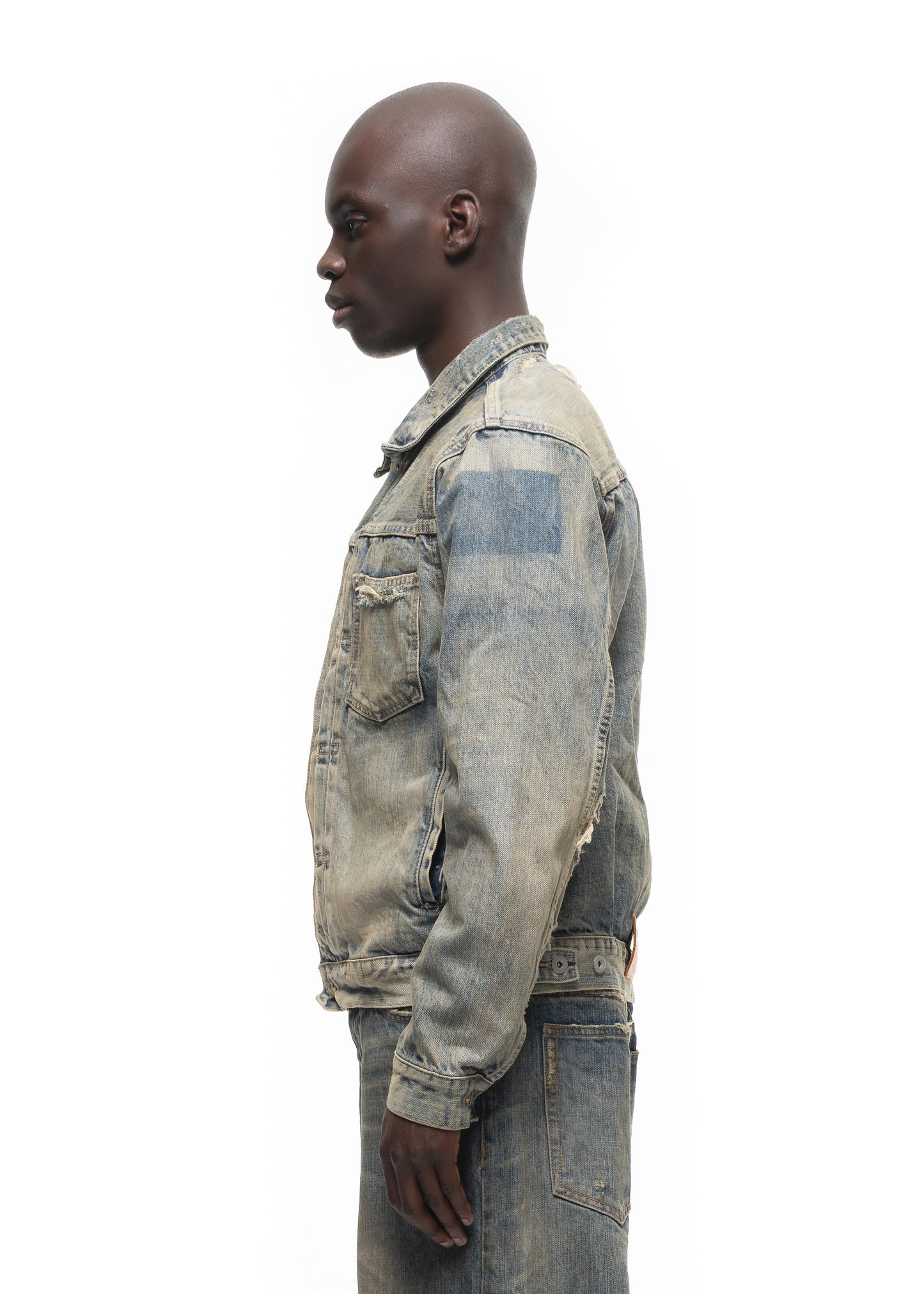 JAPANESE ASH SELVEDGE BUTTON JACKET