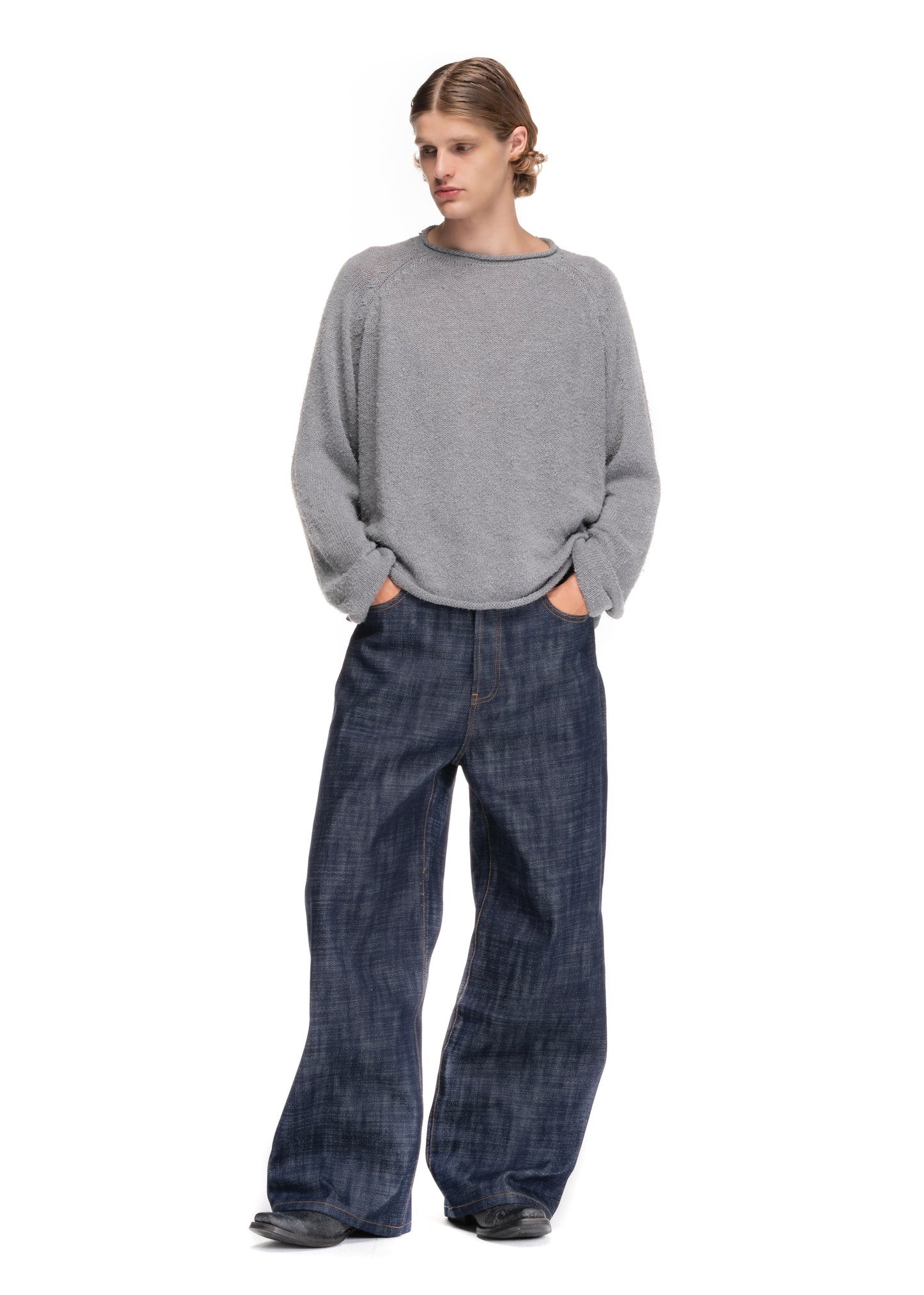 RAW DENIM JAPANESE LOOSE FIT HEAVY STRUCTURED BLUE