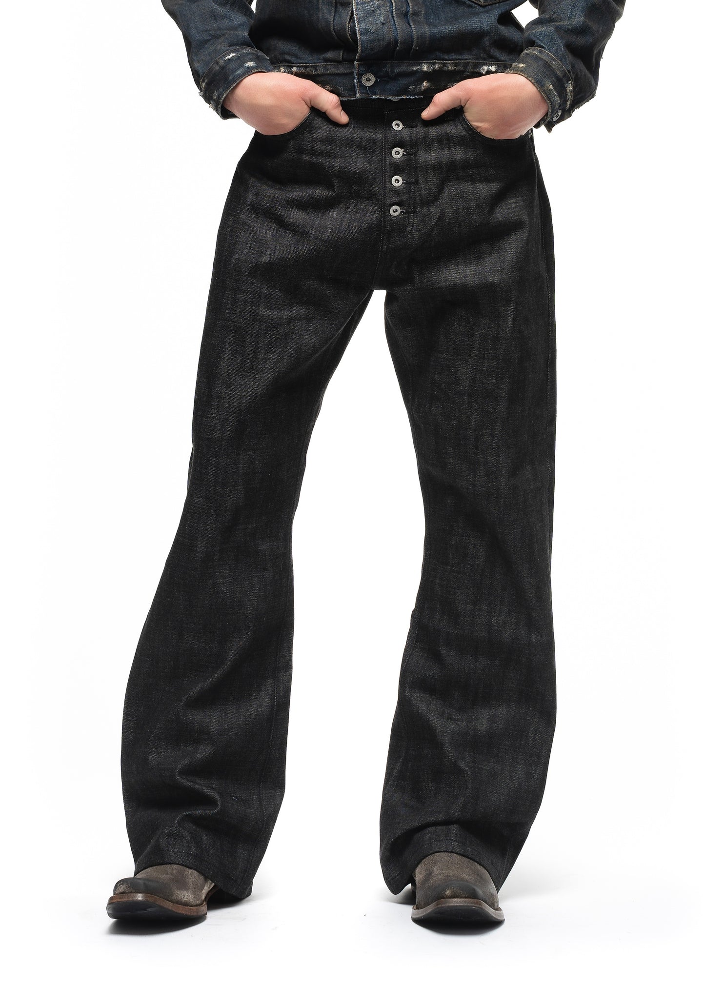 RAW DENIM JAPANESE BOOTCUT FIT BLACK