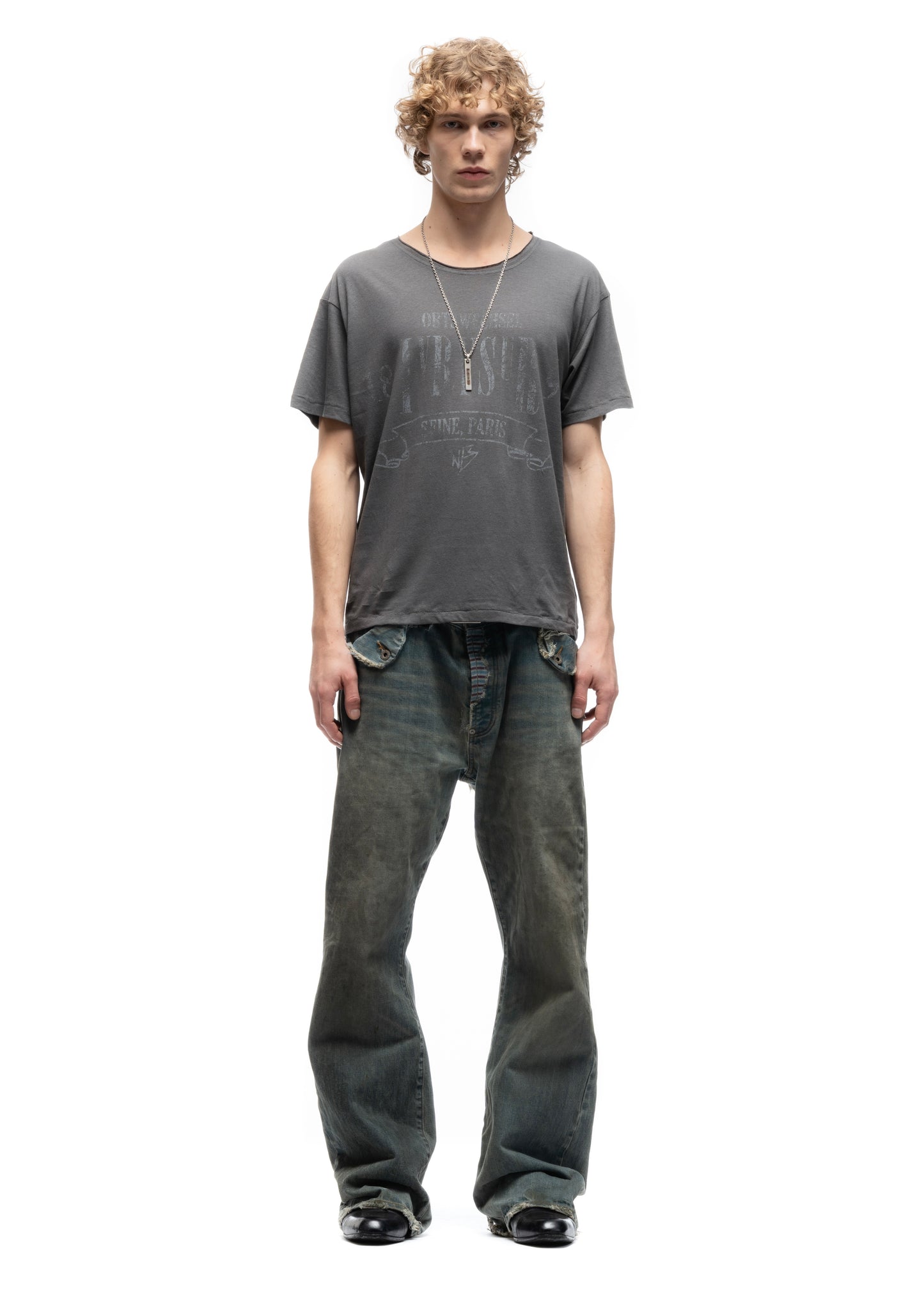 IVRY TEXTURED T-SHIRT GREY