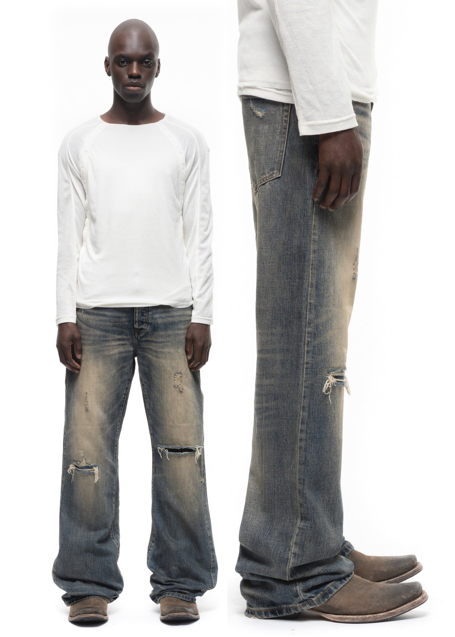 JAPANESE SELVEDGE WORN BOOT CUT DENIM