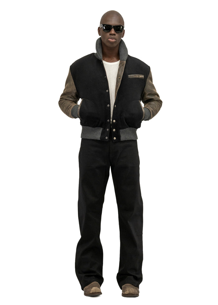 RIDER WOOL LEATHER JACKET