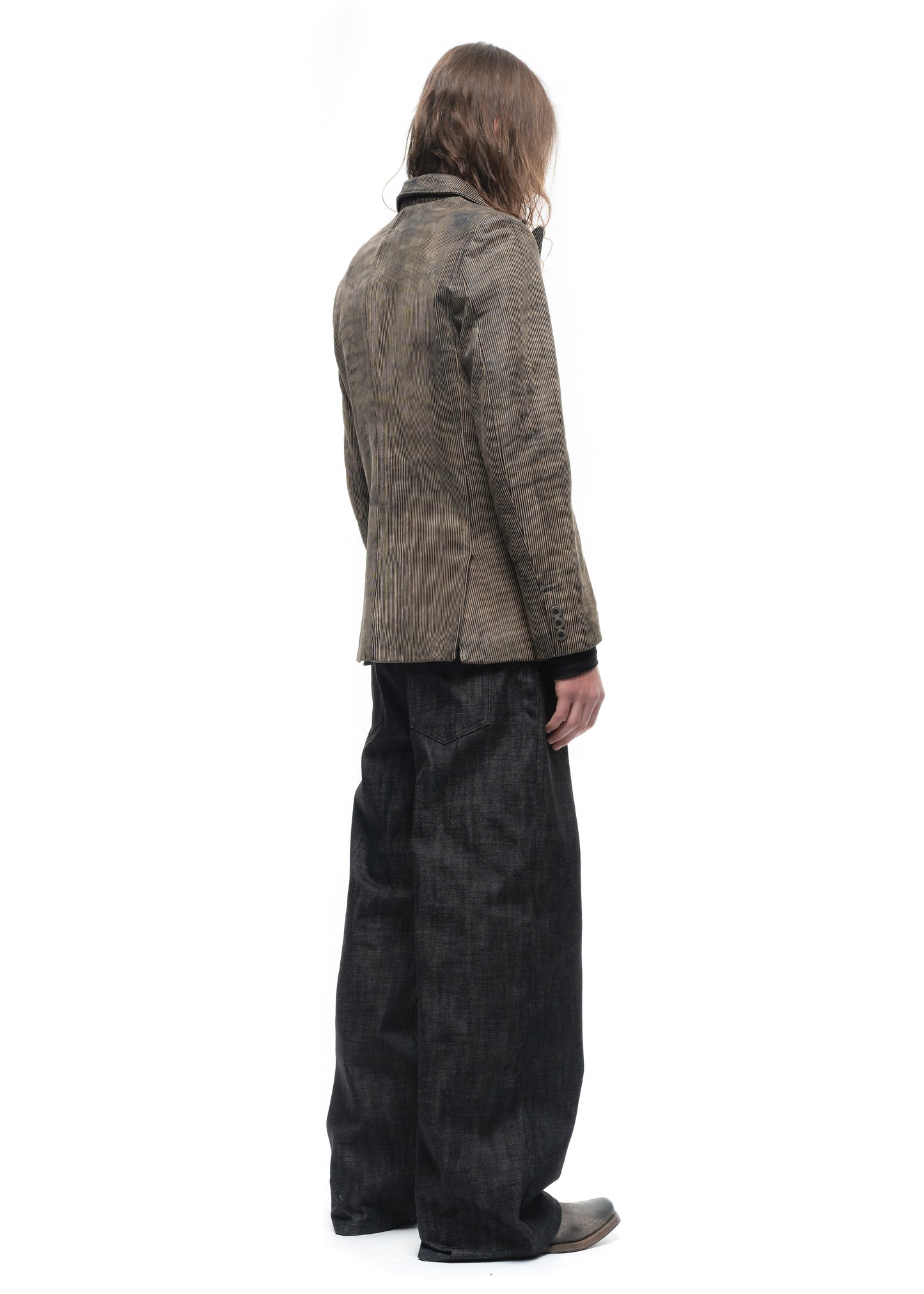 CORDUROY LEATHER BLAZER