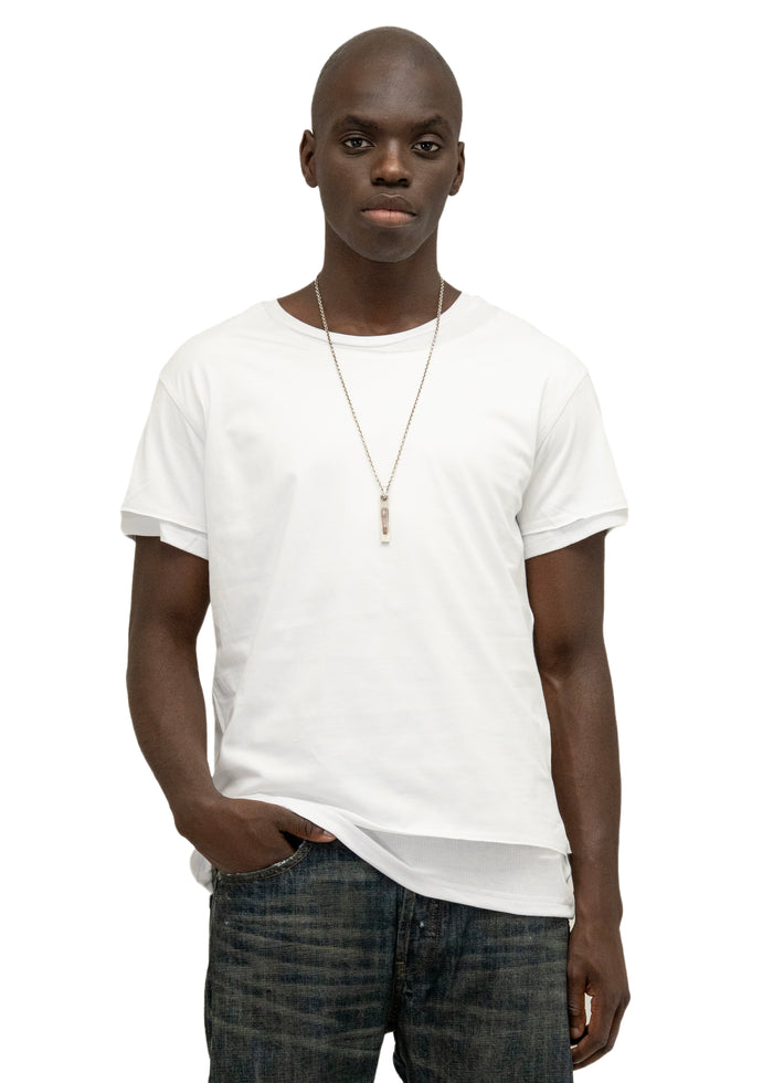 DOUBLE-LAYERED T-SHIRT WHITE