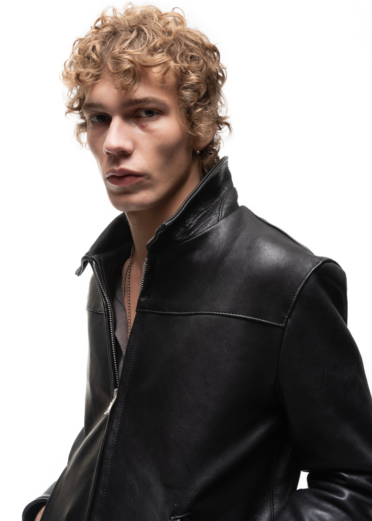BIKER ONE CUT LEATHER JACKET