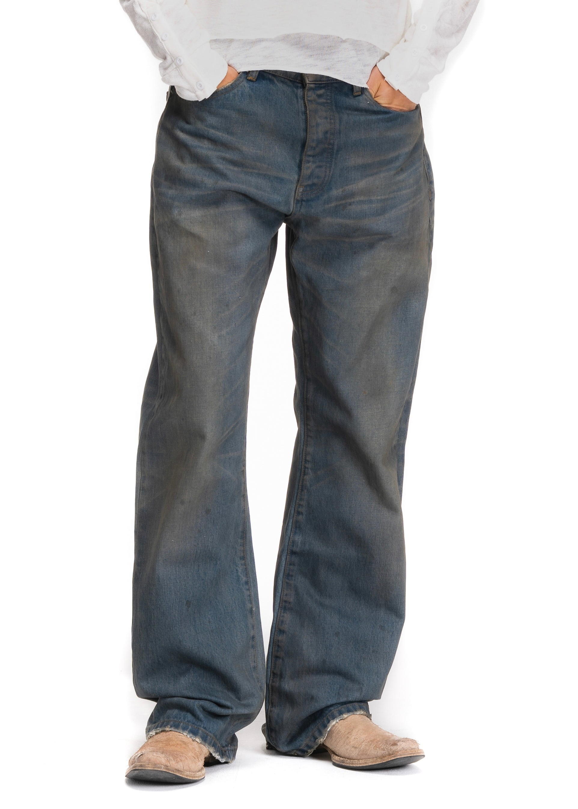 パンツ NO FAITH STUDIOS - BASIC DENIM BOOT CUT JAPANESE SELVEDGE WORN BOOT CUT DENIM – NO/FAITH STUDIOS