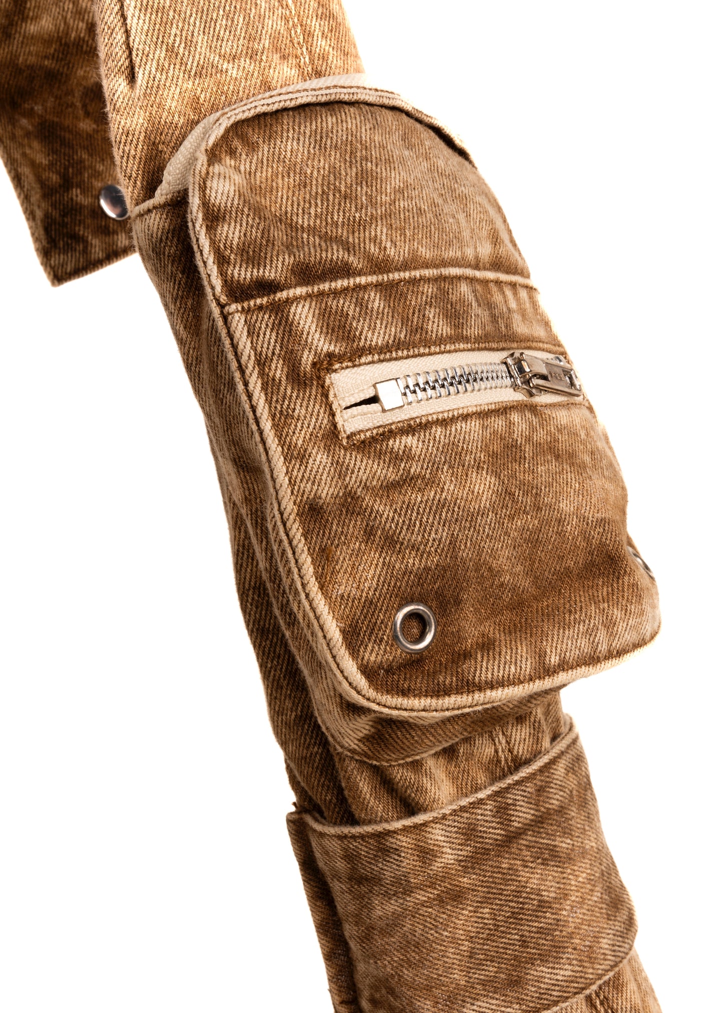 DENIM MULTIPOCKET BAG 002 BEIGE