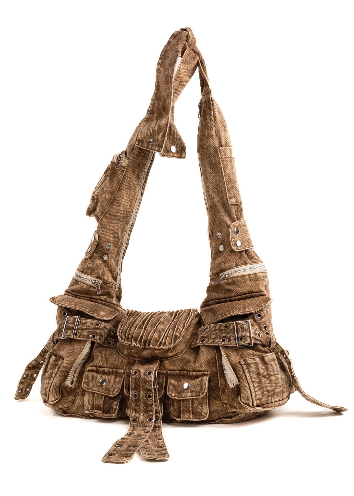 DENIM MULTIPOCKET BAG 002 BEIGE