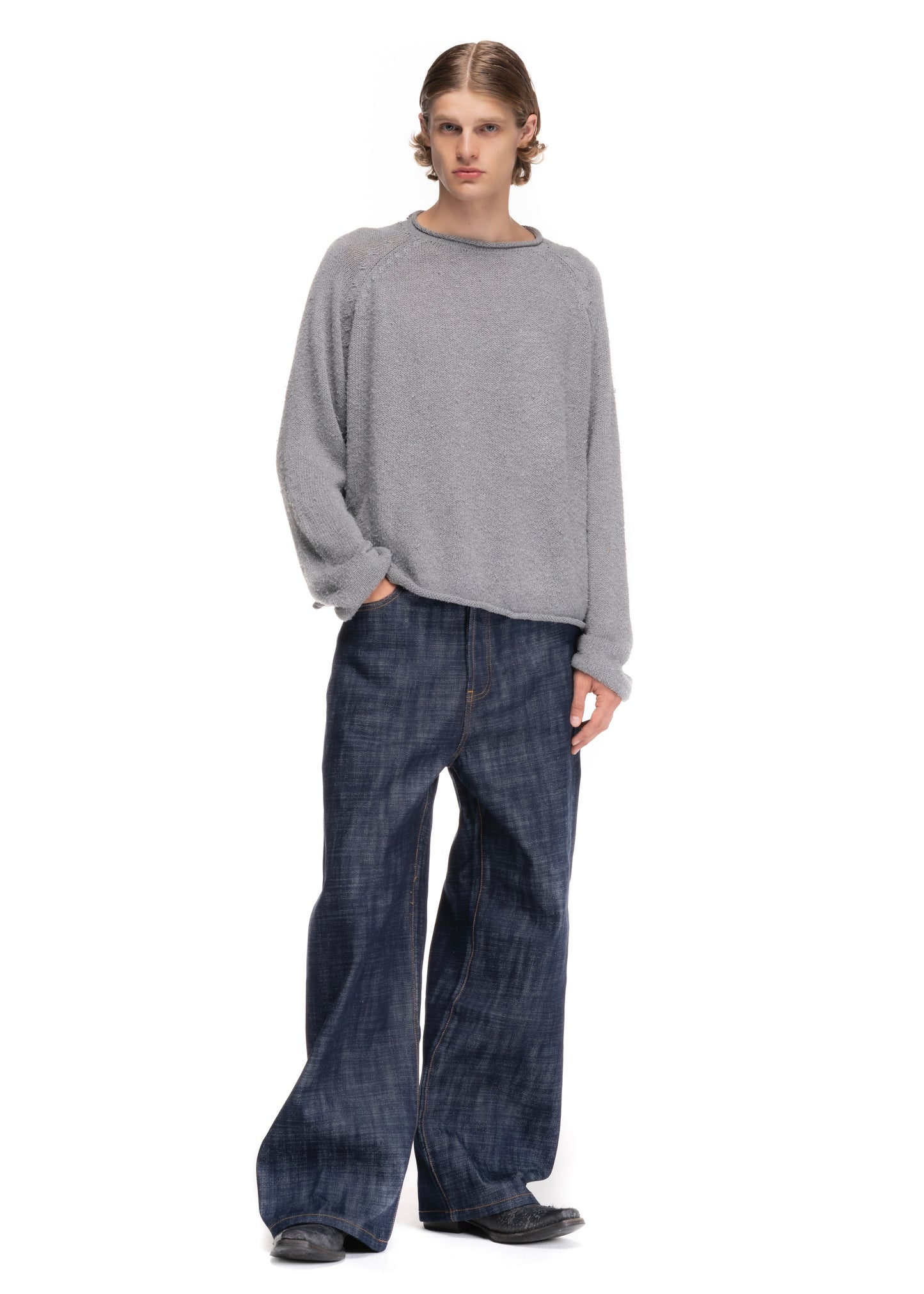 RAW DENIM JAPANESE LOOSE FIT HEAVY STRUCTURED BLUE