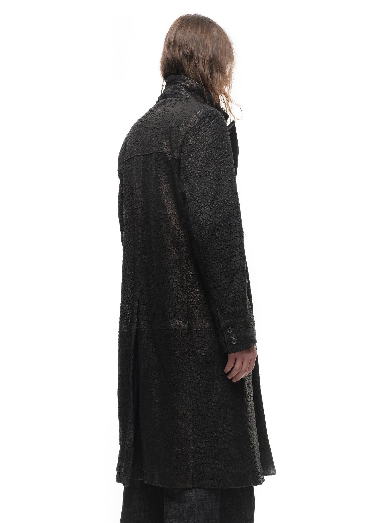 DRIED OCEAN LEATHER COAT