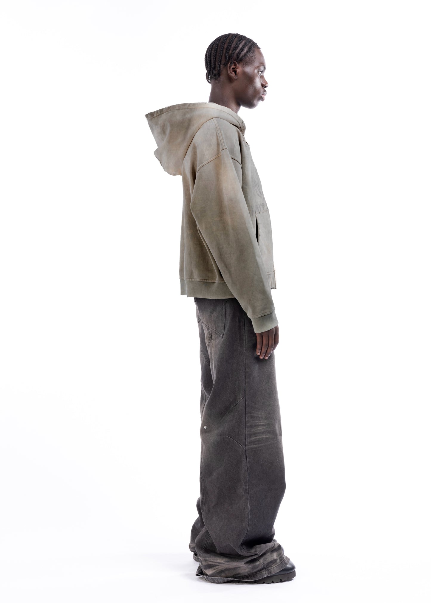 SPLIT ZIP JACKET USED LIGHT GREEN