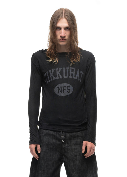 ZIKKURAT DOUBLE-LAYERED LONGSLEEVE BLACK