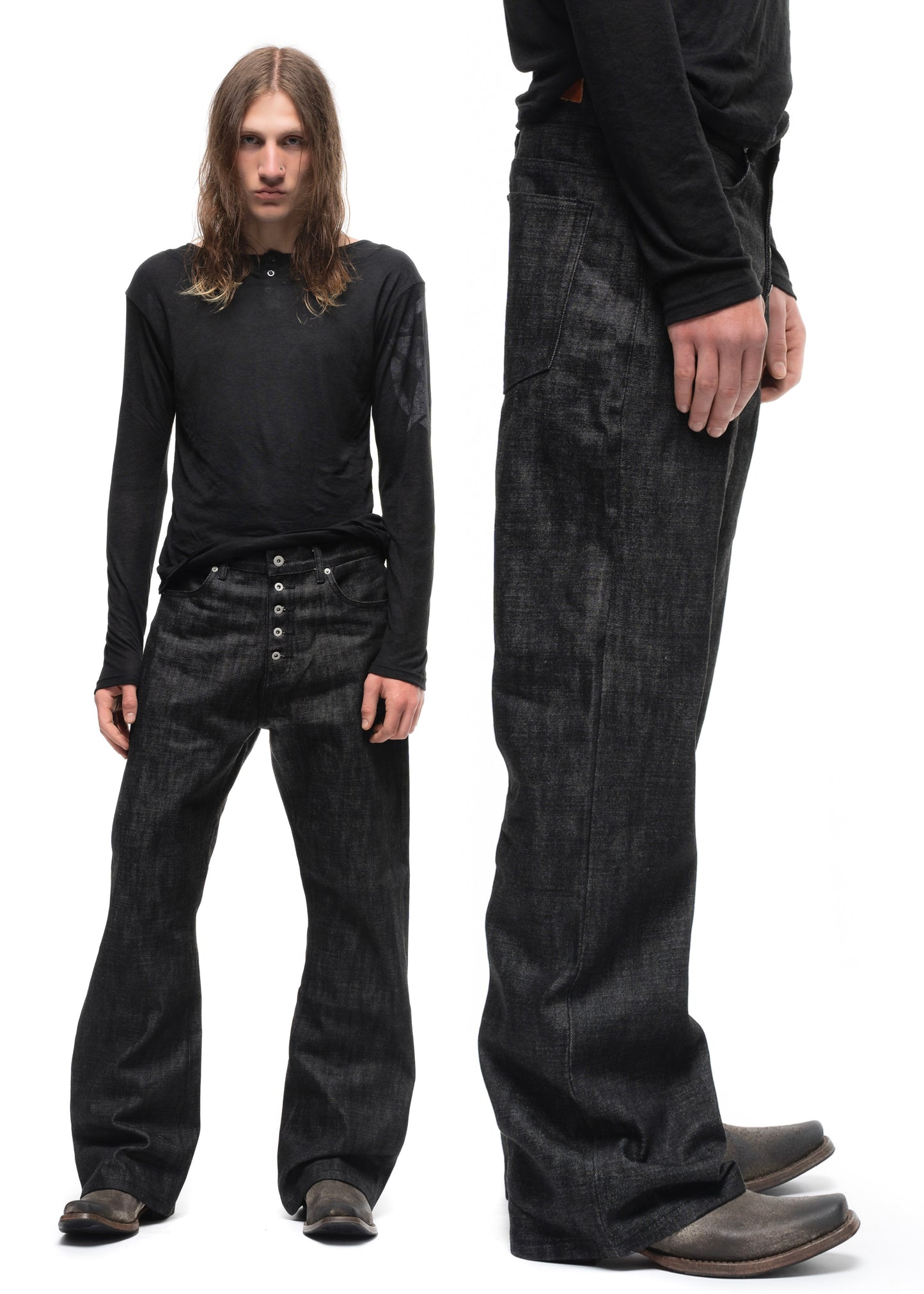 RAW DENIM JAPANESE BOOTCUT FIT BLACK