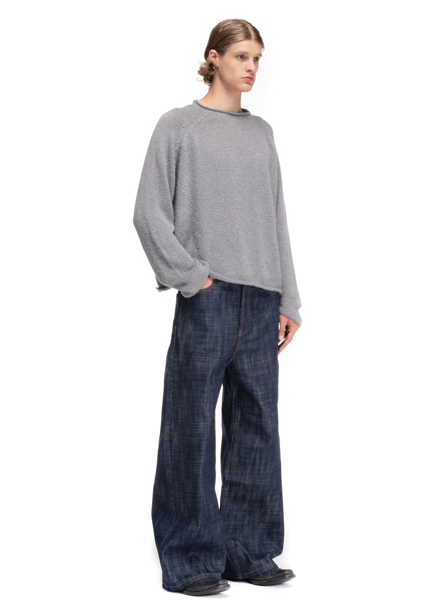 RAW DENIM JAPANESE LOOSE FIT HEAVY STRUCTURED BLUE