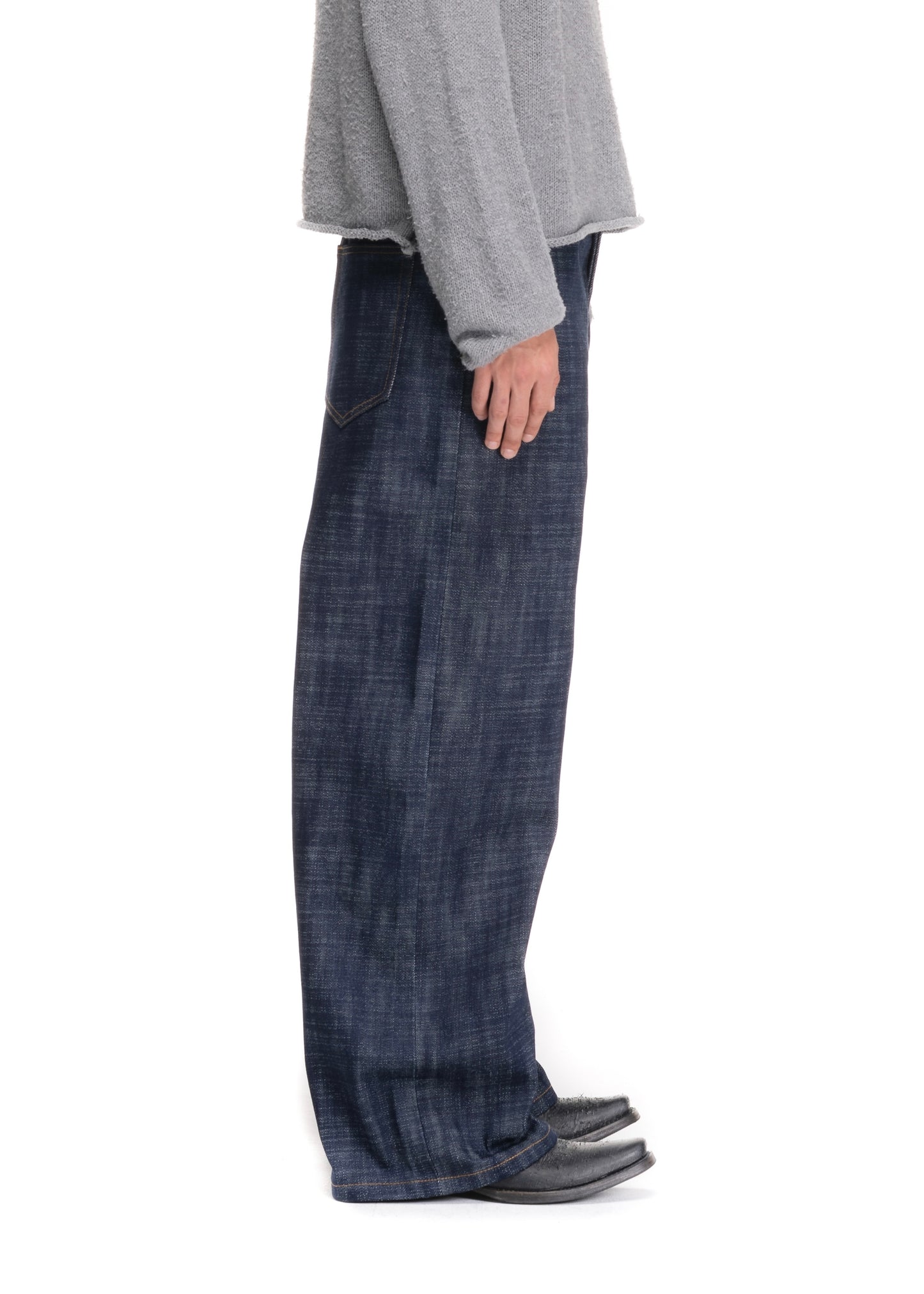 RAW DENIM JAPANESE LOOSE FIT HEAVY STRUCTURED BLUE