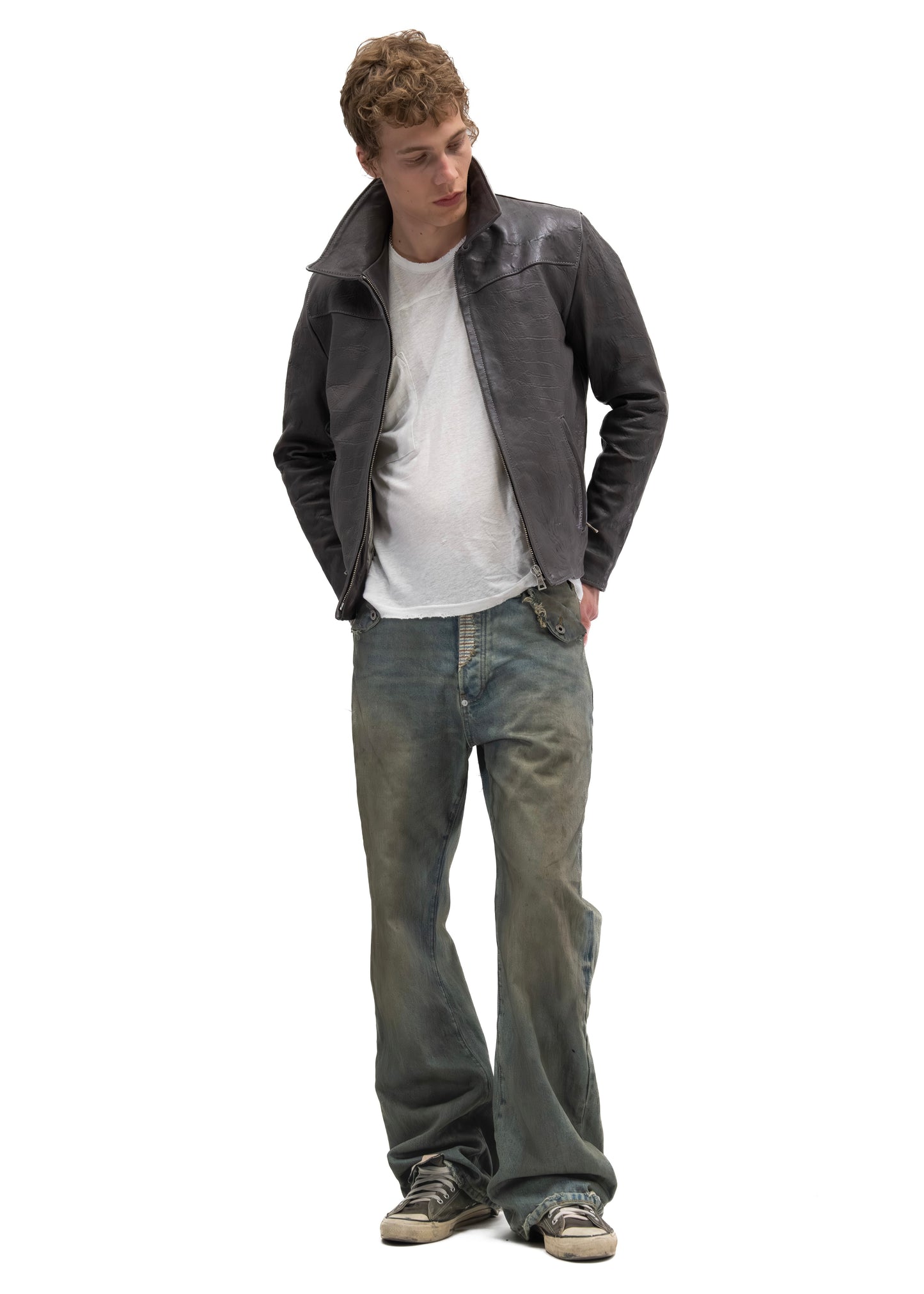 PLUM BIKER ONE CUT LEATHER JACKET
