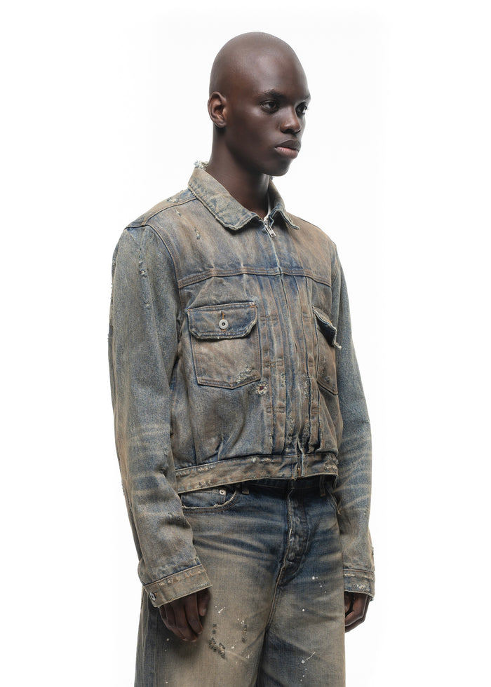 JAPANESE DUST SELVEDGE TRUCKER JACKET
