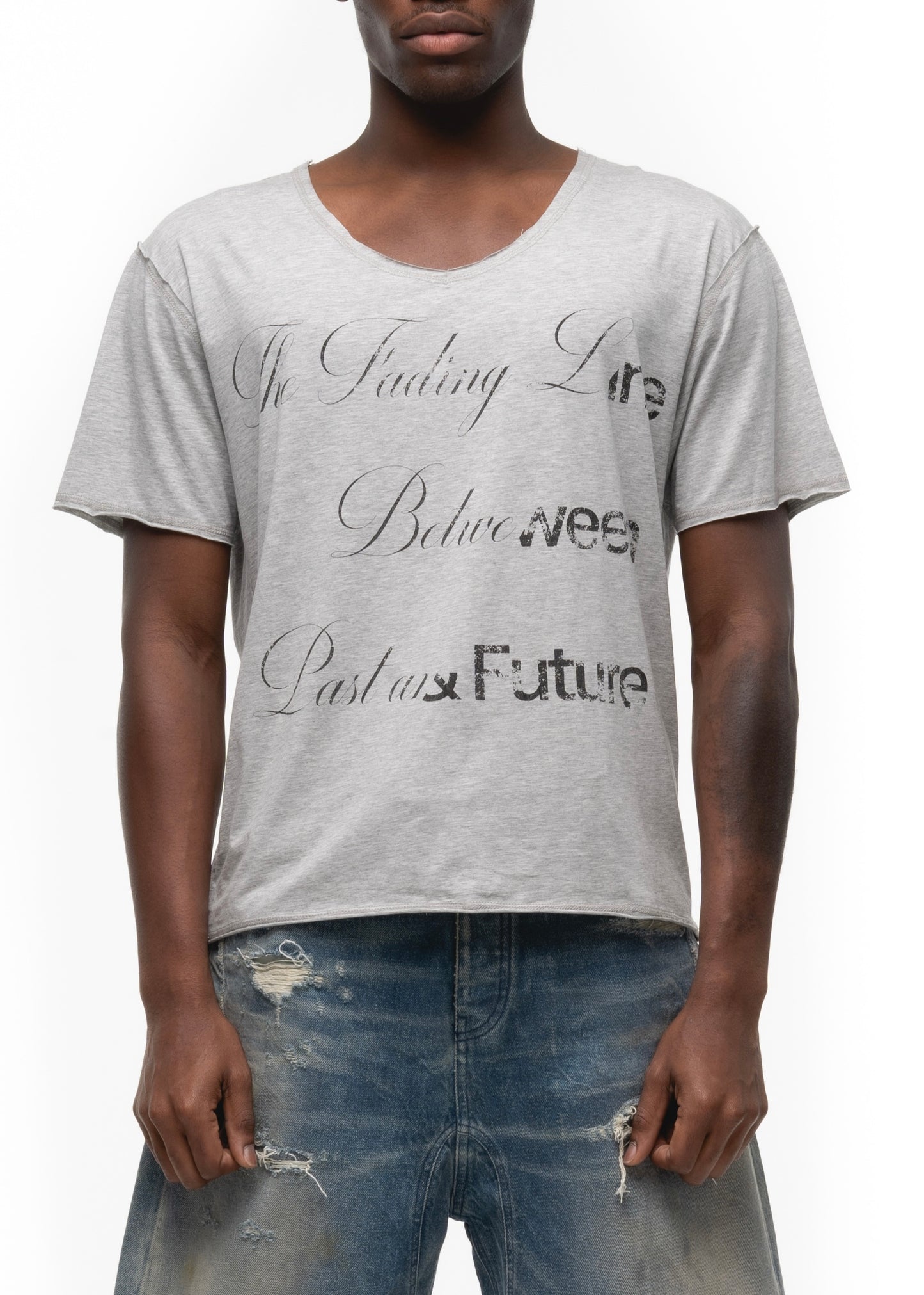 FUTURE-PAST V NECK GREY