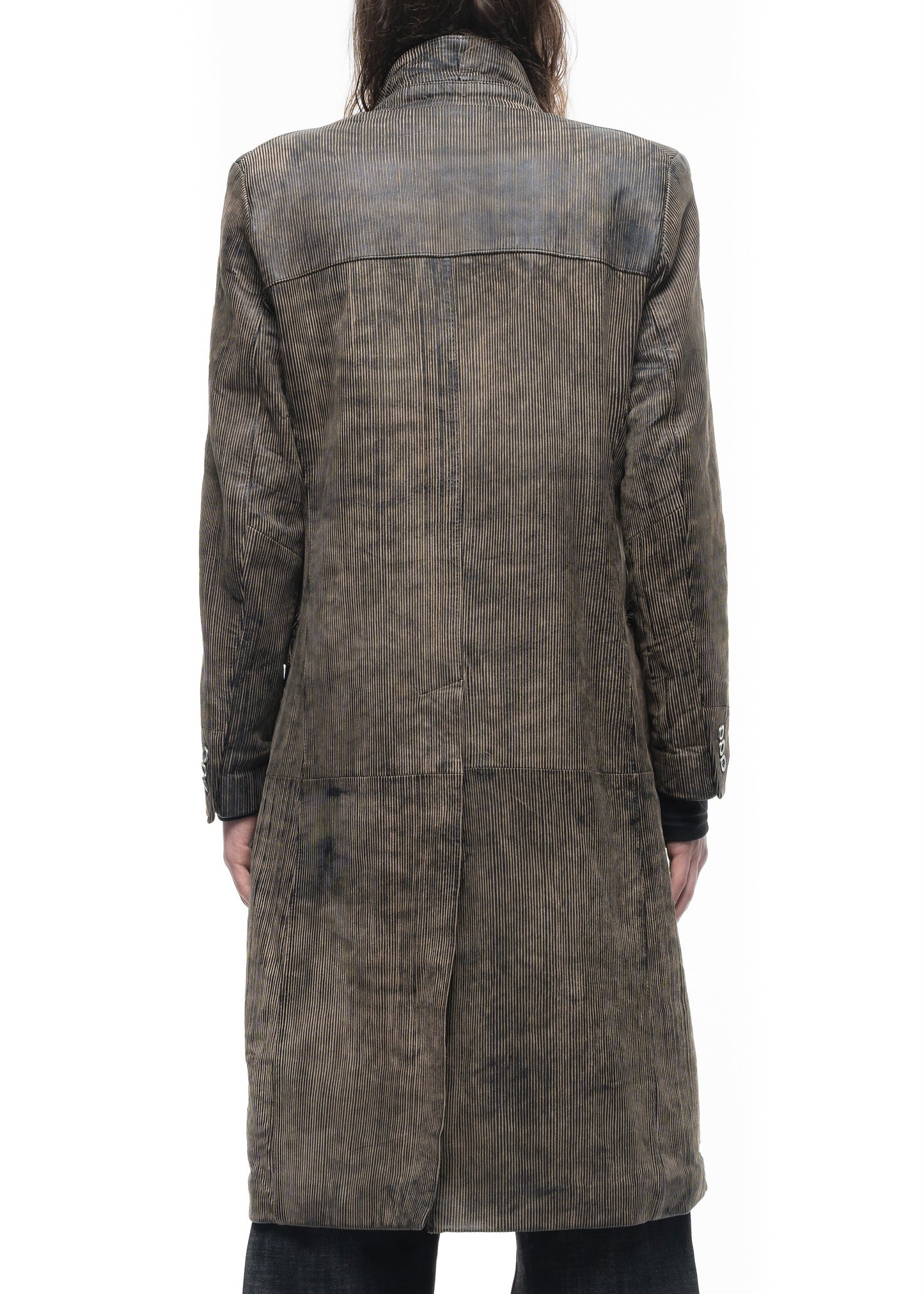 CORDUROY LEATHER COAT