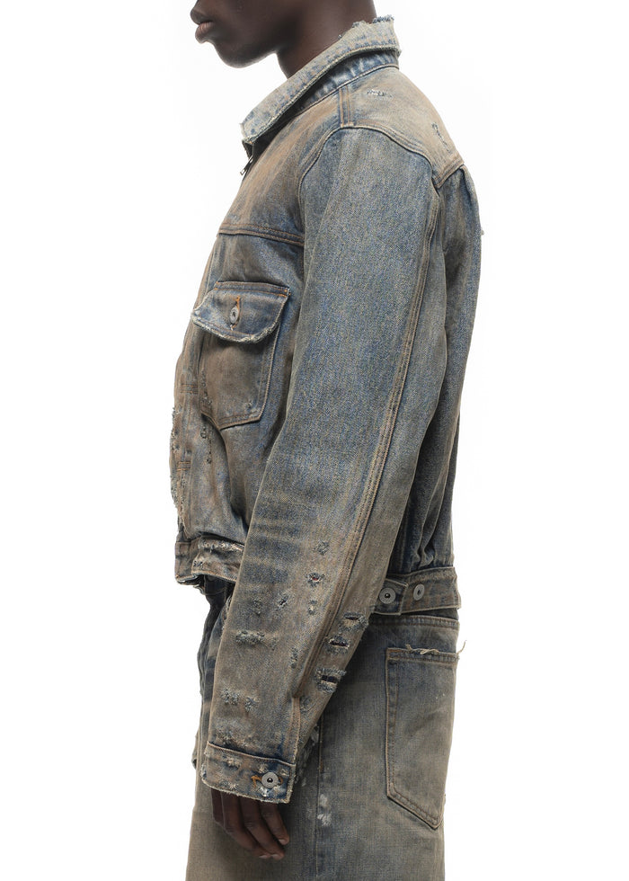 JAPANESE DUST SELVEDGE TRUCKER JACKET