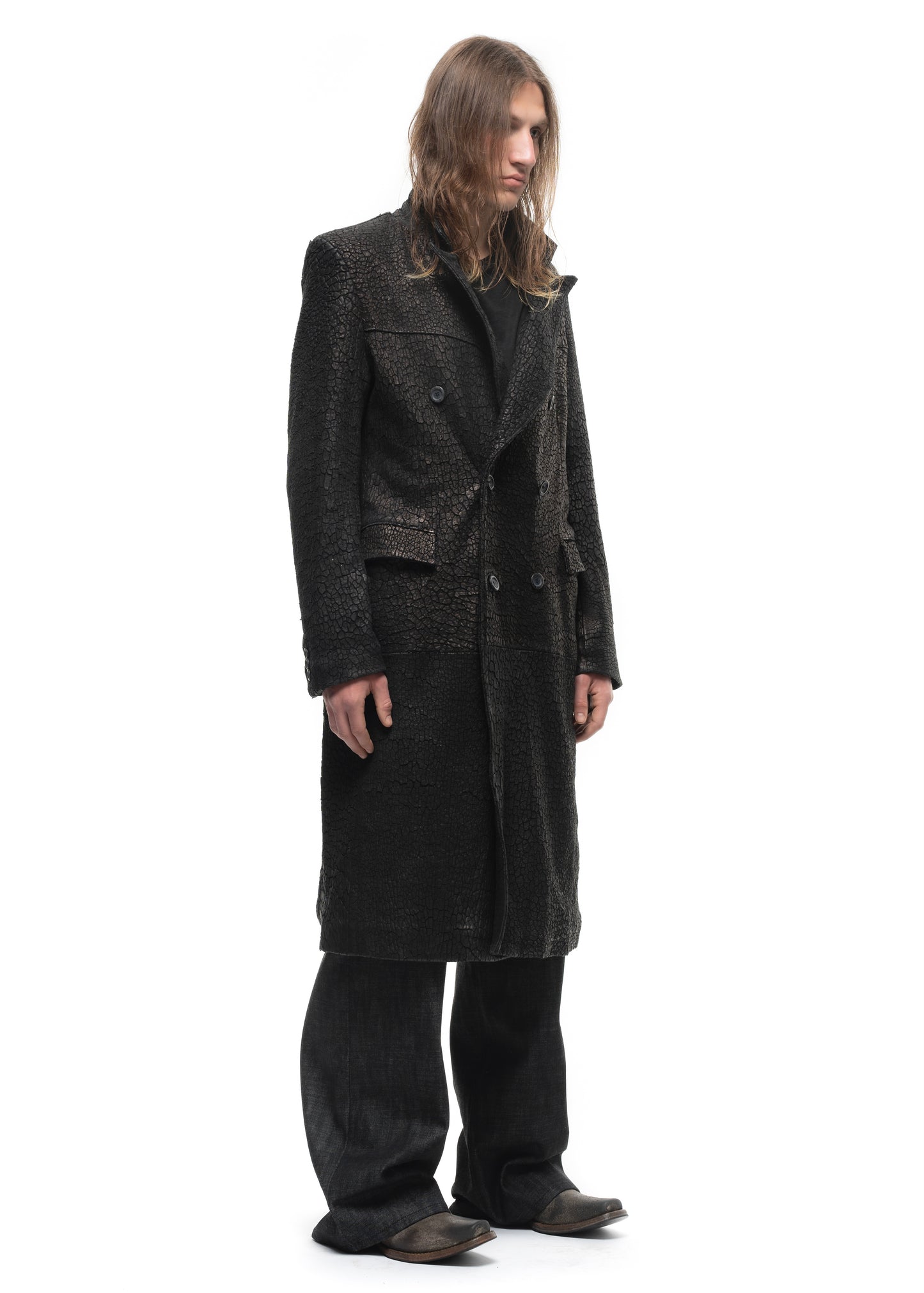 DRIED OCEAN LEATHER COAT