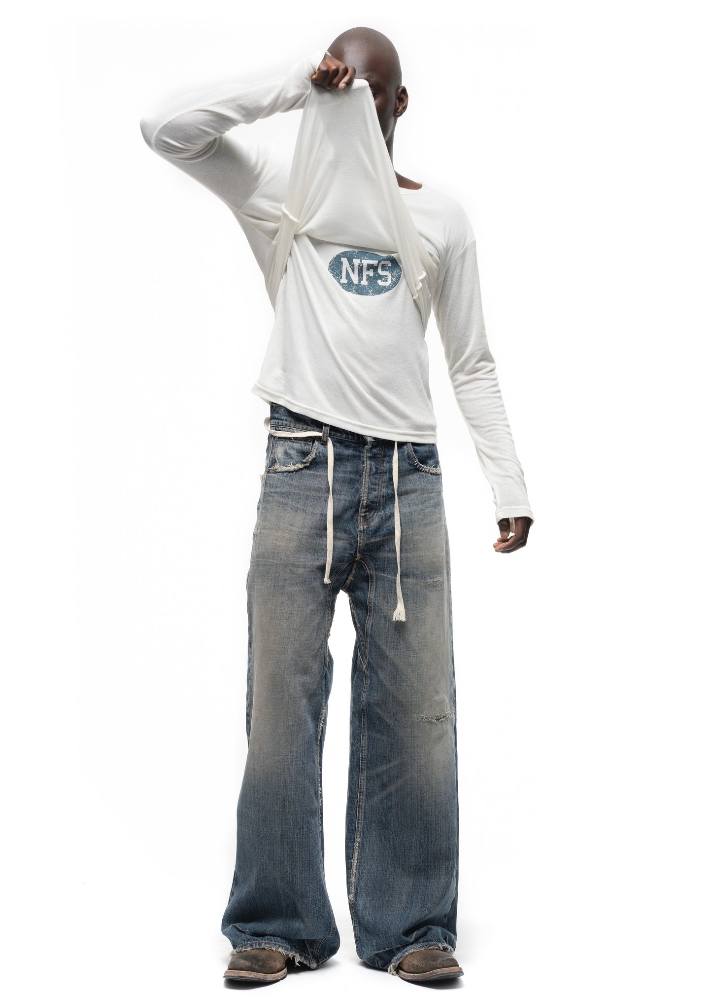 ZIKKURAT DOUBLE-LAYERED LONGSLEEVE WHITE