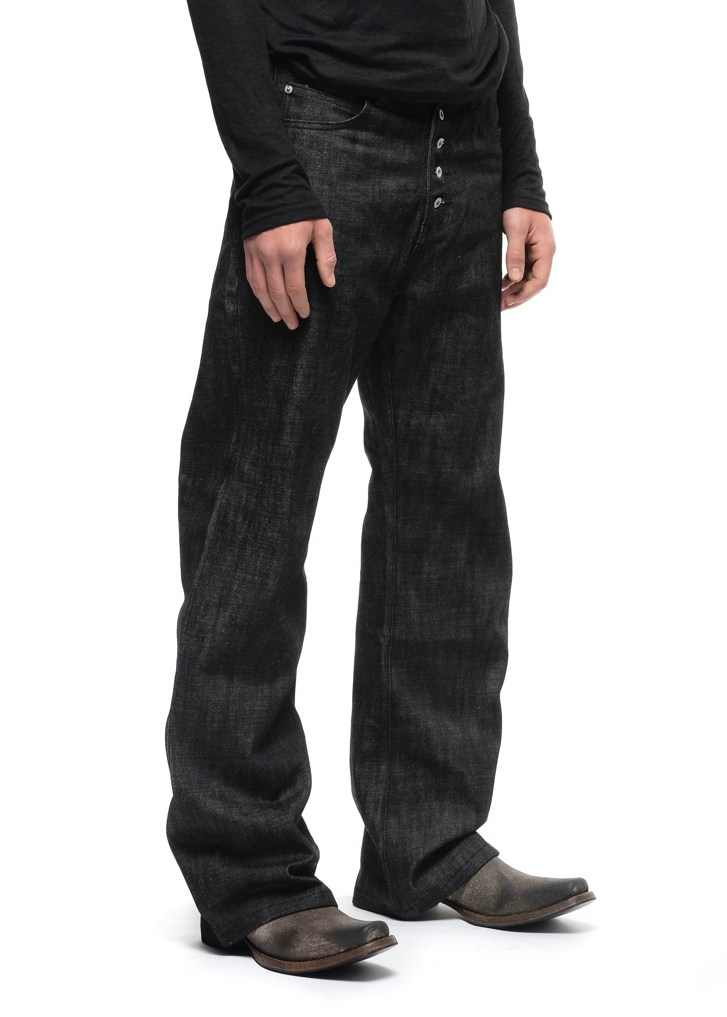 RAW DENIM JAPANESE BOOTCUT FIT BLACK