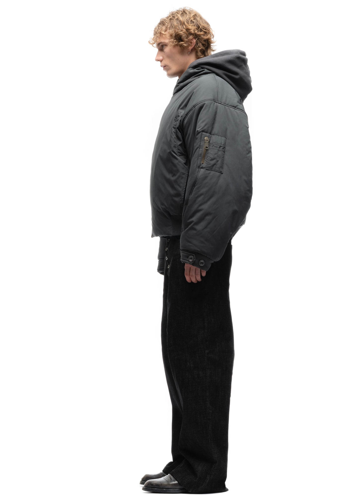 FENCING WAFFLE BOMBER JACKET COLD GREY