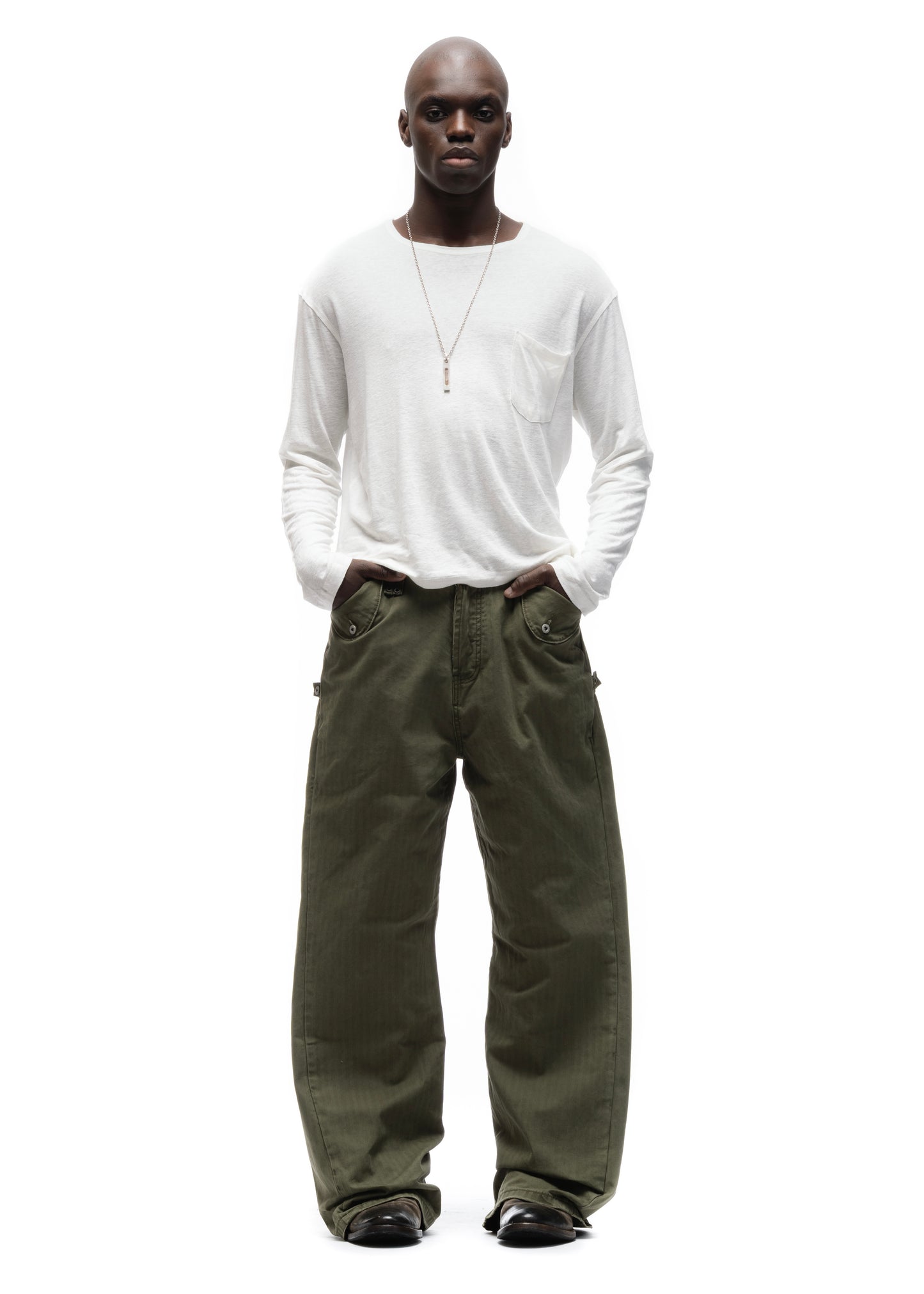 HERRINGBONE CUT KHAKI