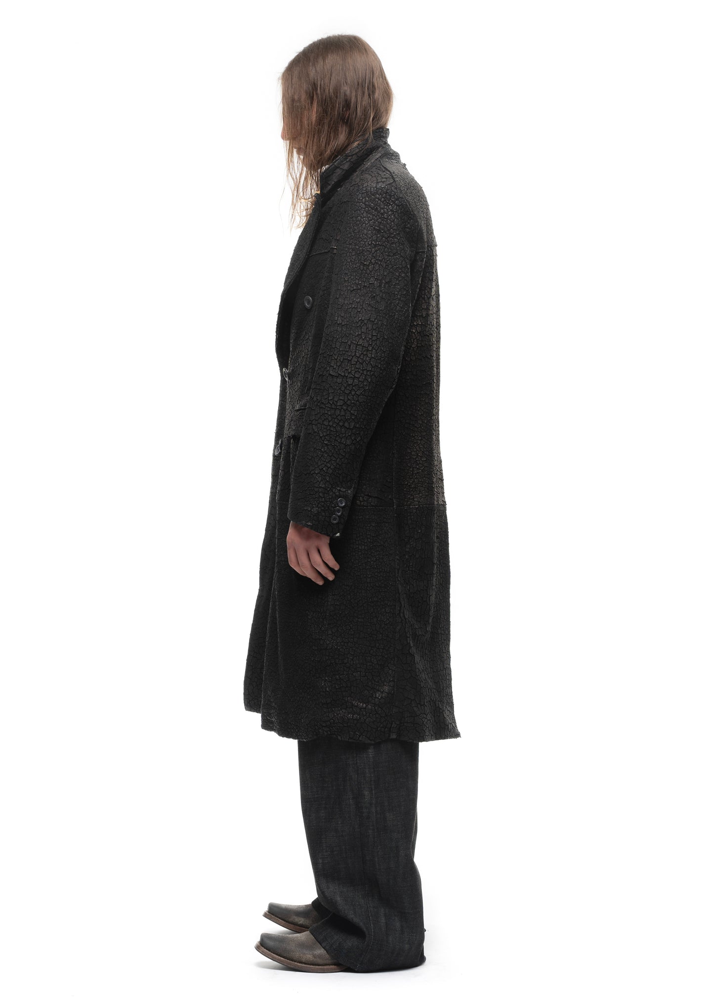 DRIED OCEAN LEATHER COAT