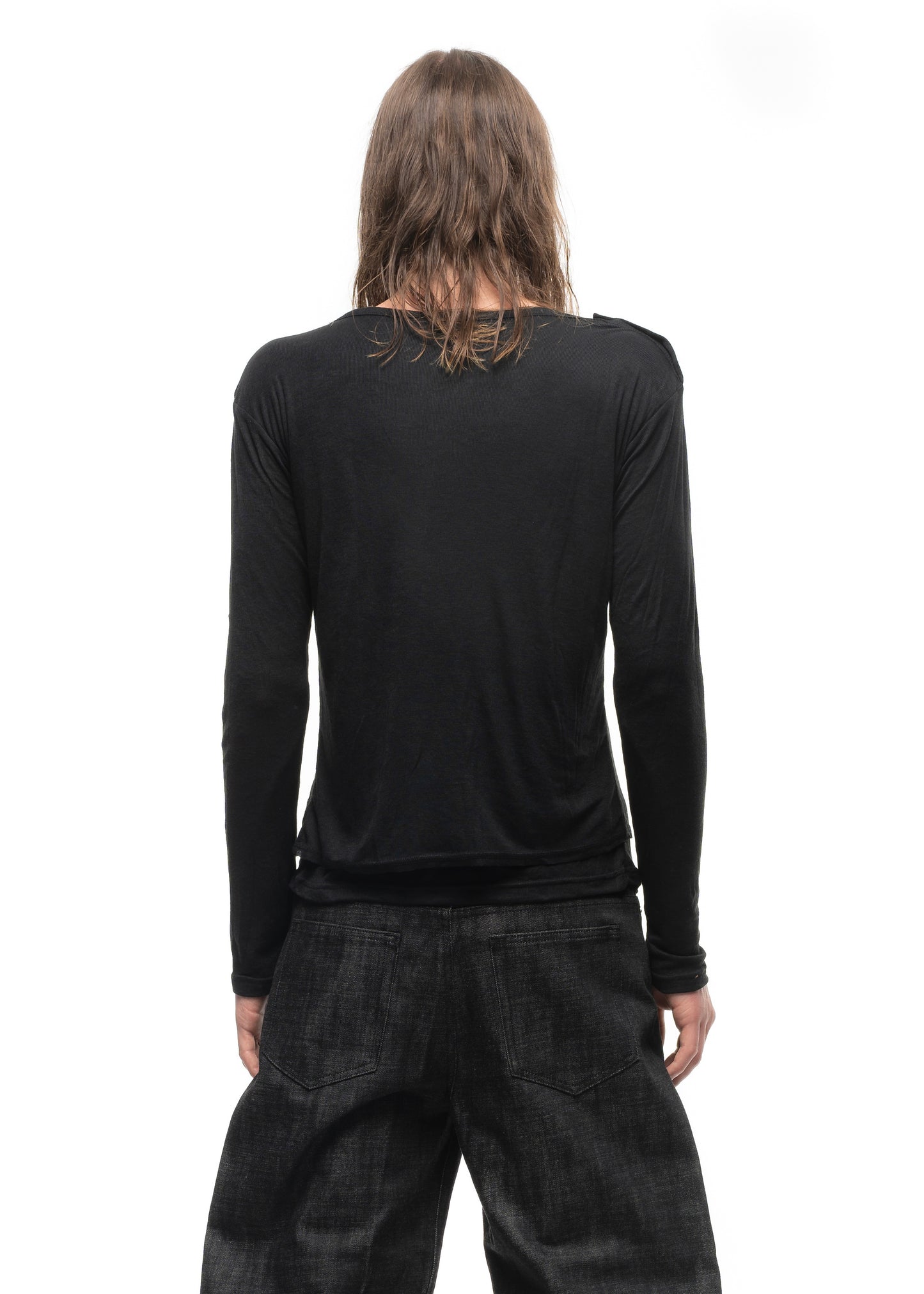 ZIKKURAT DOUBLE-LAYERED LONGSLEEVE BLACK