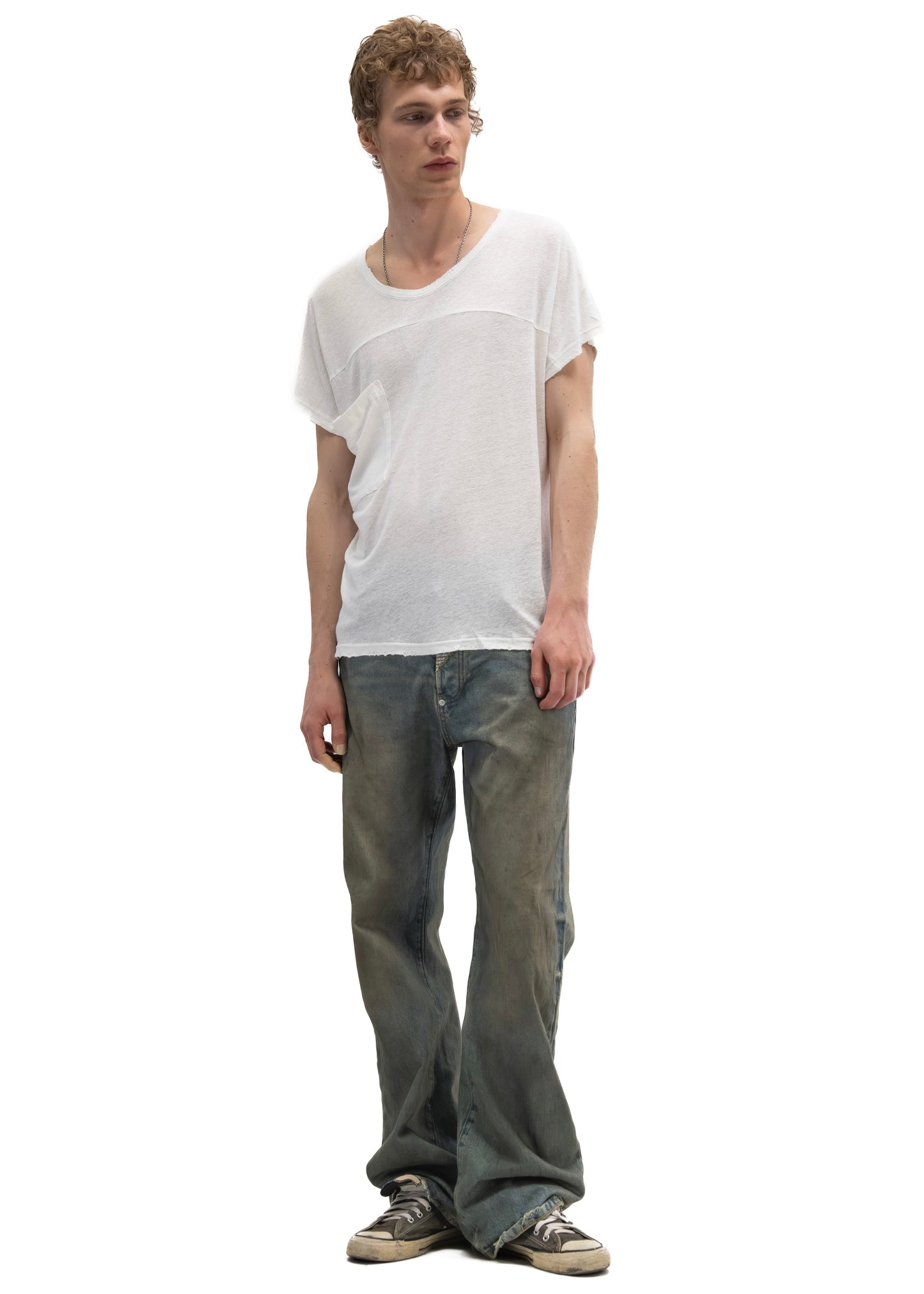 SHADOW SLEEVE T-SHIRT WHITE