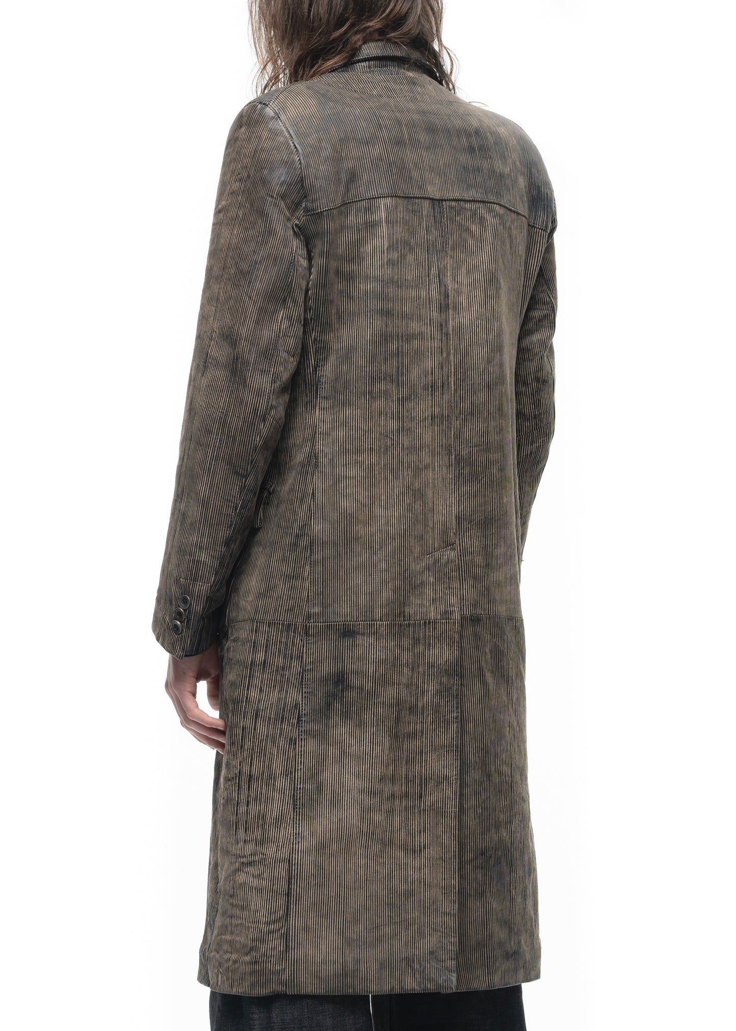 CORDUROY LEATHER COAT