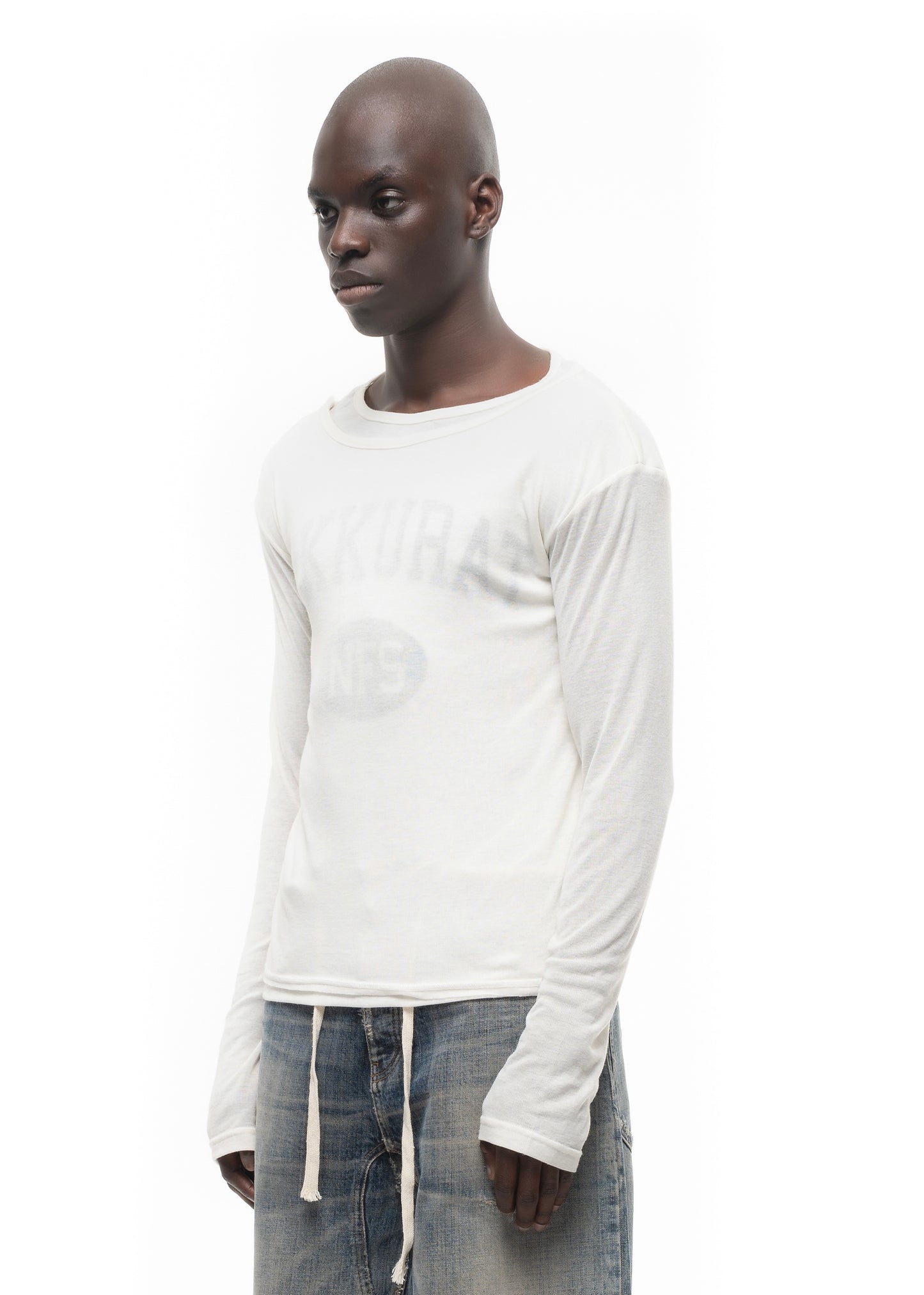 ZIKKURAT DOUBLE-LAYERED LONGSLEEVE WHITE