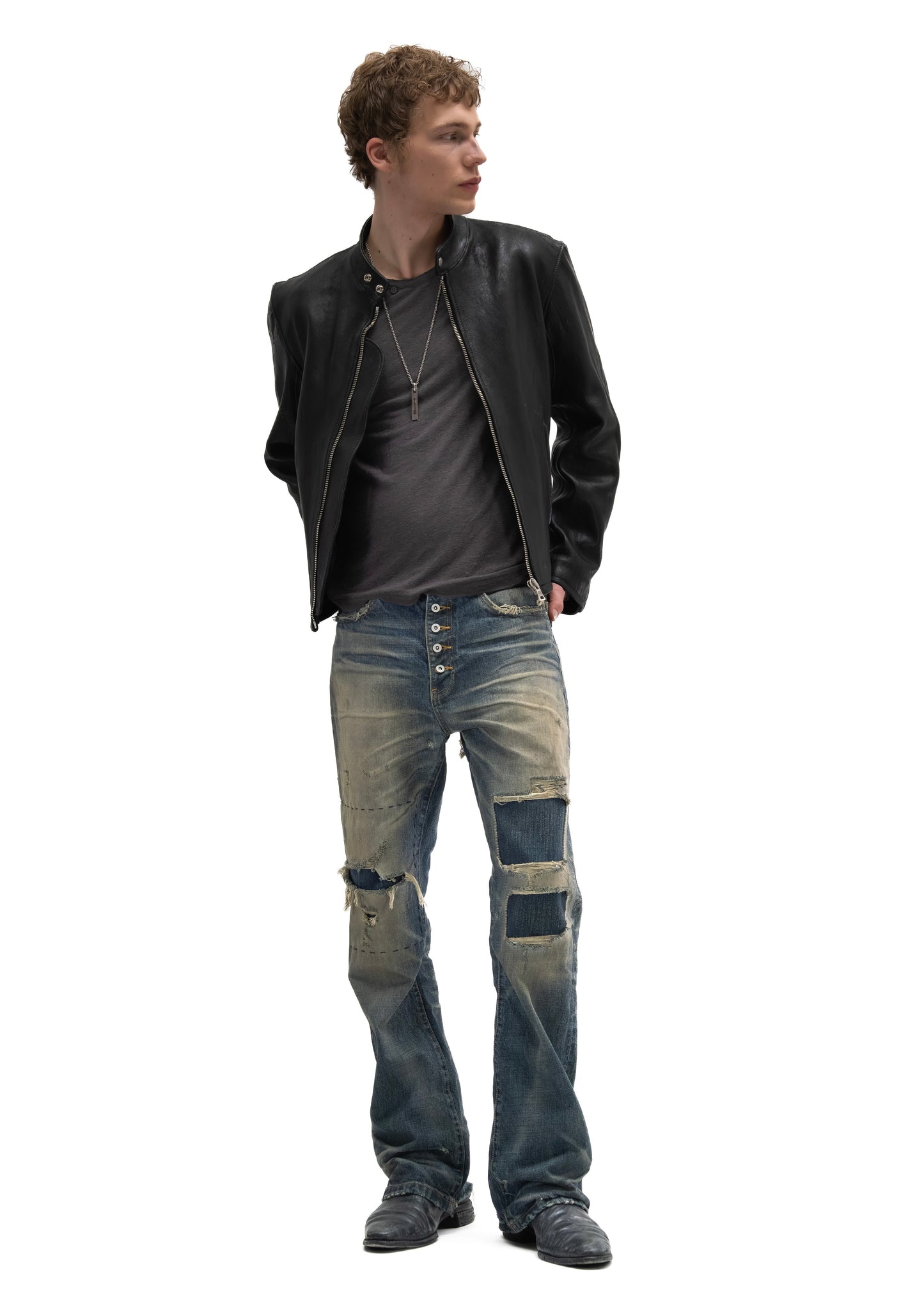 RACER ONE CUT LEATHER JACKET