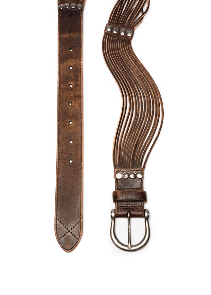 SNAKE BELT USED BROWN
