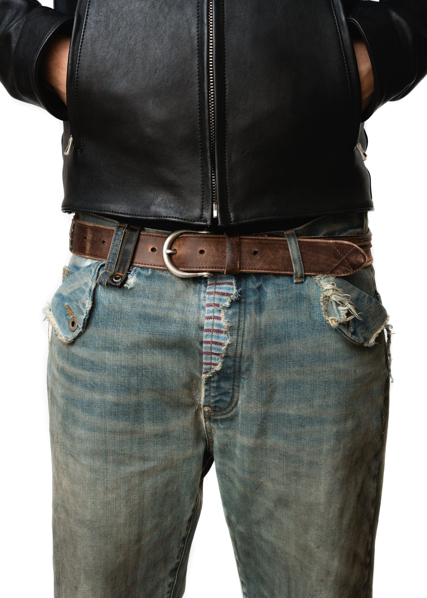 SNAKE BELT USED BROWN