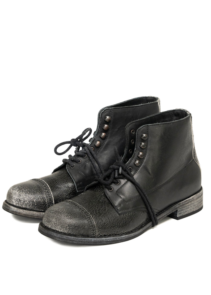 UTILITY BOOTS CRACKED BLACK