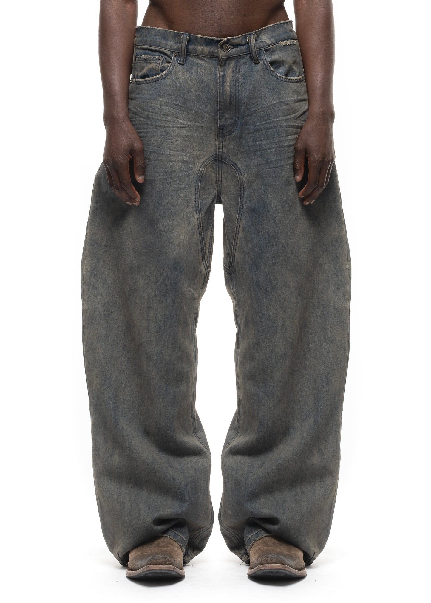 LOOSE EVERYDAY CONCRETE BLUE DENIM