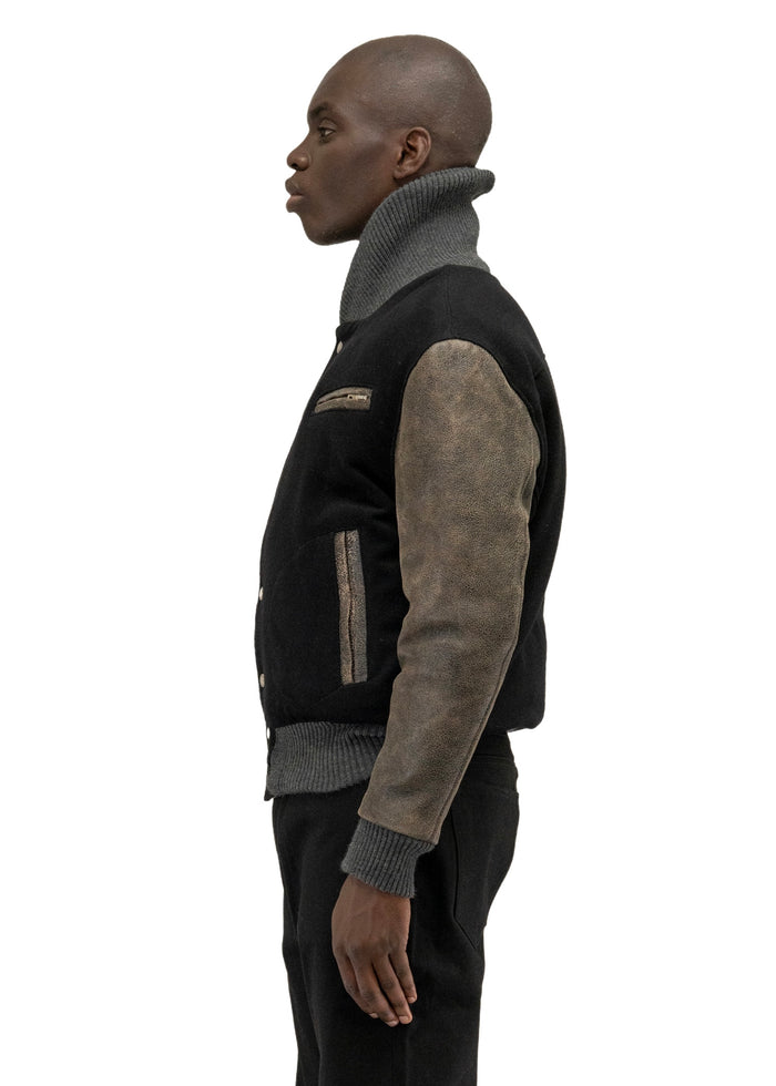 RIDER WOOL LEATHER JACKET