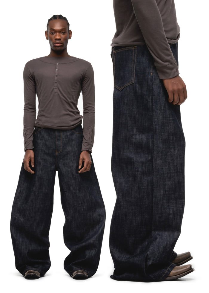 RAW DENIM JAPANESE ULTRA LOOSE FIT BLUE
