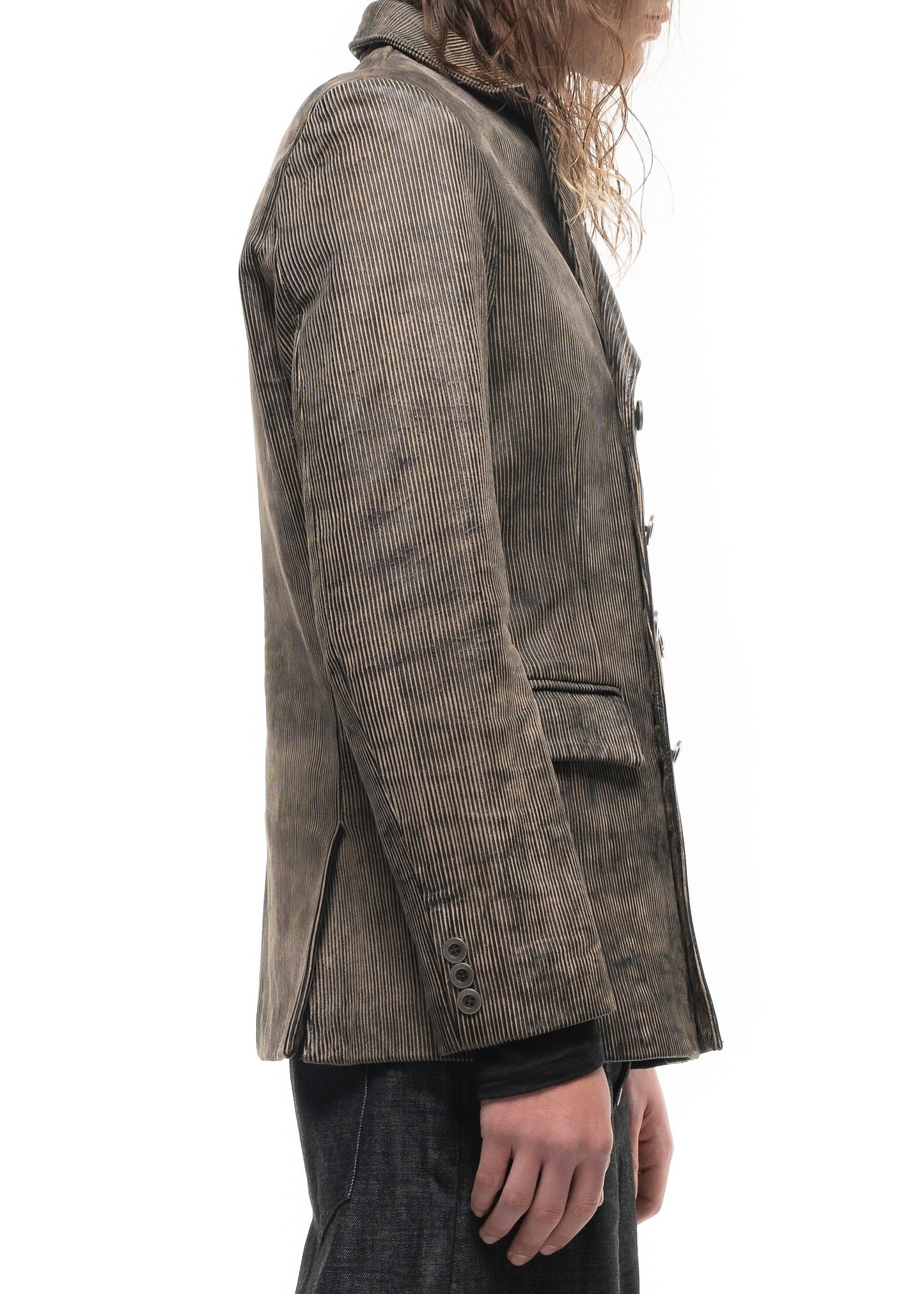 CORDUROY LEATHER BLAZER