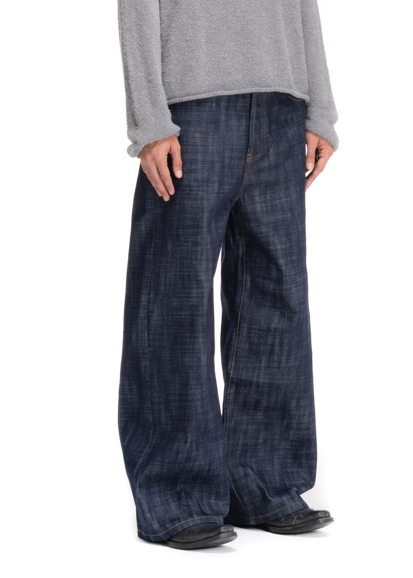 RAW DENIM JAPANESE LOOSE FIT HEAVY STRUCTURED BLUE