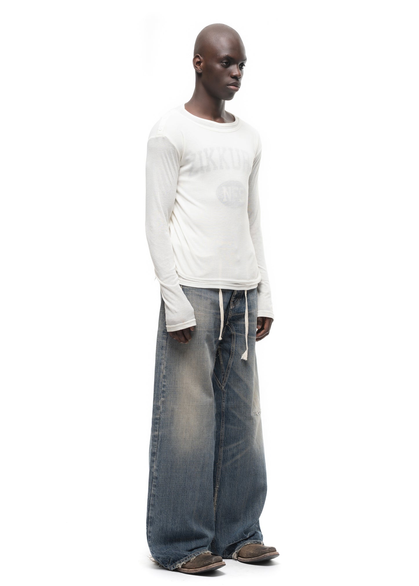 ZIKKURAT DOUBLE-LAYERED LONGSLEEVE WHITE